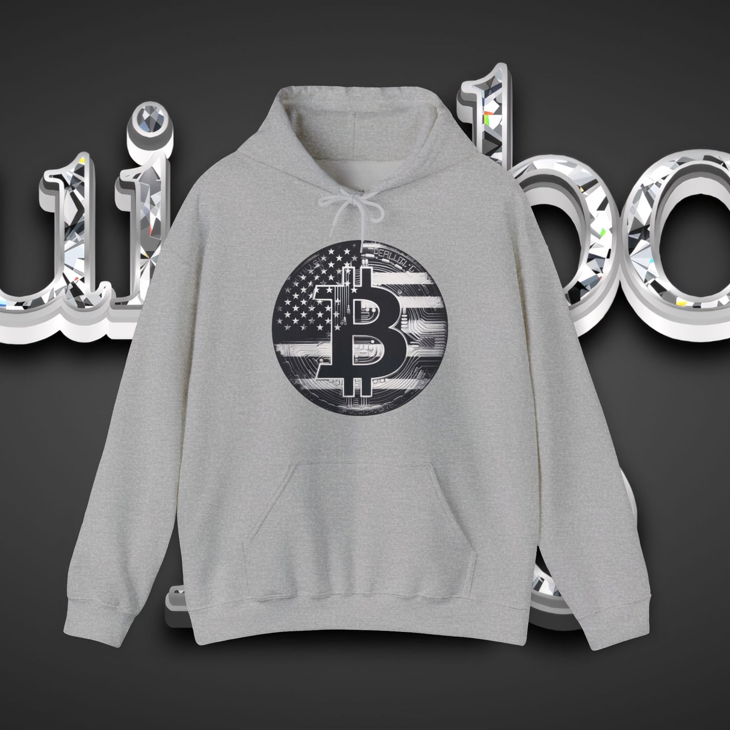 Crypto Hoodie - Custom Bitcoin Flag