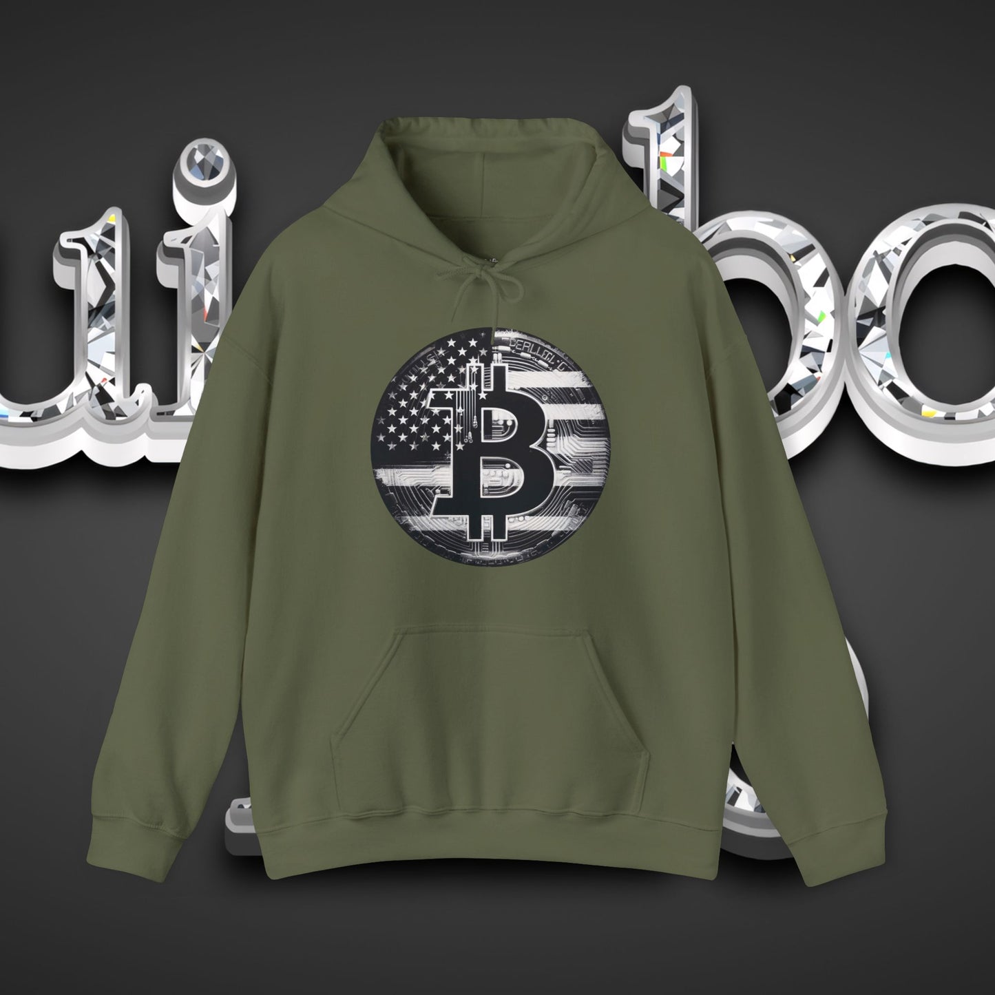 Crypto Hoodie - Custom Bitcoin Flag